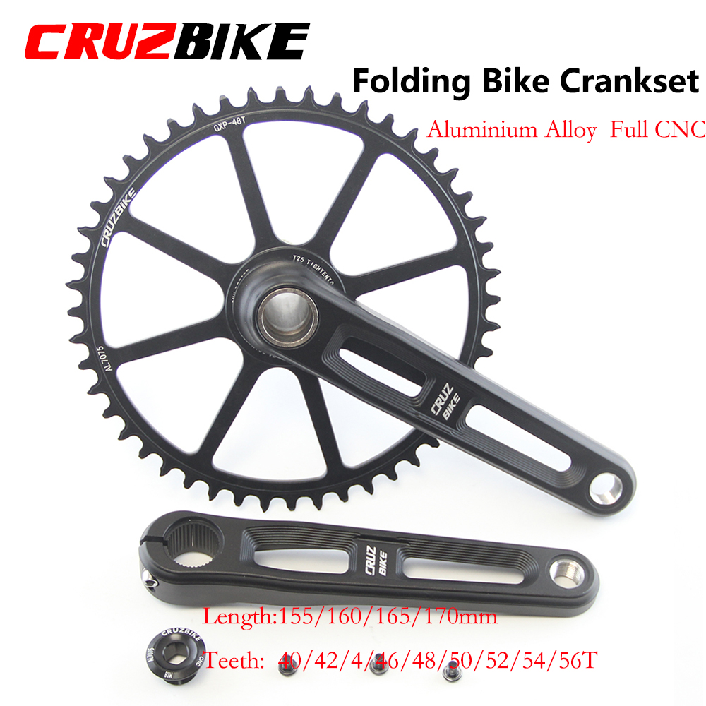 Tech Bike Accessories - CRMERCEDES-Pédalier de vélo pliant ultraléger, 155/160/165/170/175mm,