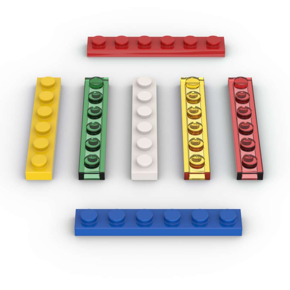 MOC 10 pièces plaque 3666 1X6  - Tech Accessories For Kids avis et prix
