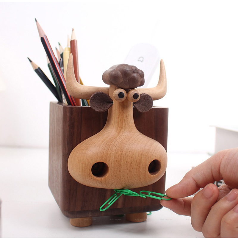 Porte-stylo en bois en forme d - Pen Holder Magnetic avis et prix