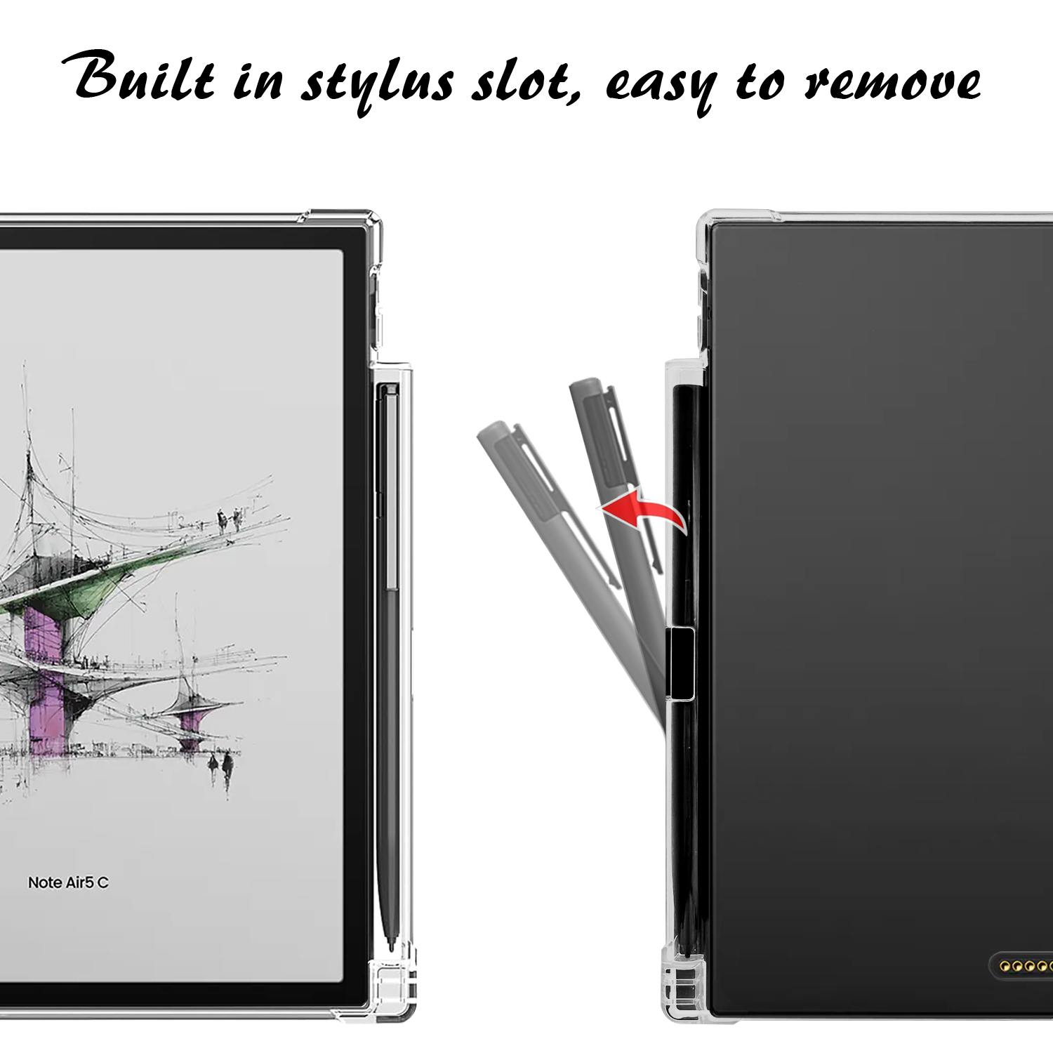 Étui arrière transparent en TP - Pen Holder Magnetic avis et prix