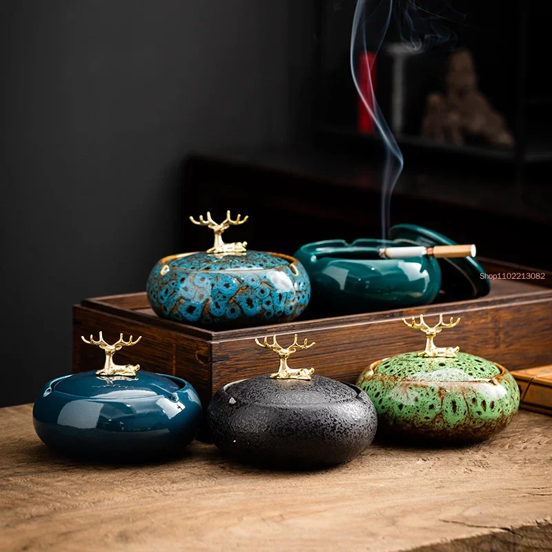 Cendrier rond en céramique ave - Tech Room Accessories avis et prix